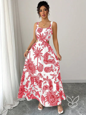 Vestido Com Decote Quadrado E Costas Abertas Com Amarração Vestido Com Decote Quadrado E Costas Abertas Com Amarração