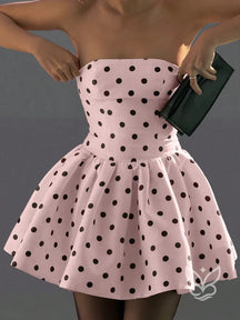Vestido Curto Cropped Halter Cintura Franzida E Costas Borboleta Rosa Bebê / PP Vestido Curto Cropped Halter Cintura