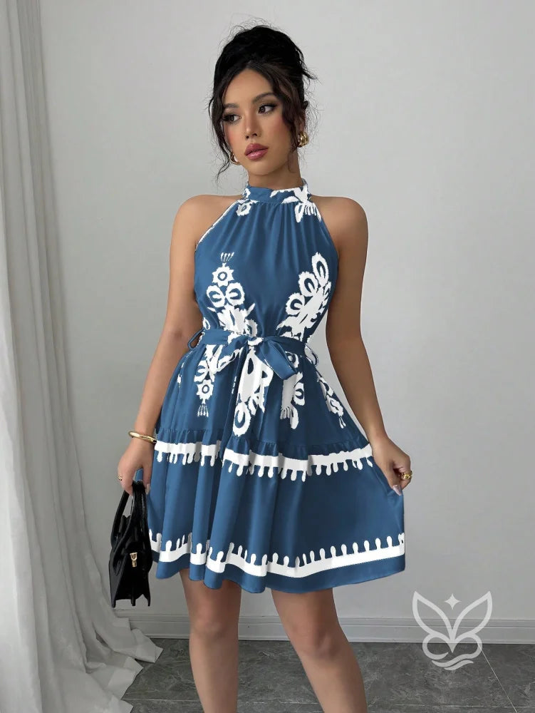 Vestido Curto Sem Manga Com Caimento Solto E Estilo Casual Vestido Curto Sem Manga Com Caimento Solto E Estilo Casual