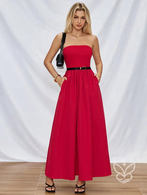 Vestido Longo Tomara Que Caia Com Barra E Estampa Minimalista Vestido Longo Tomara Que Caia Com Barra E Estampa