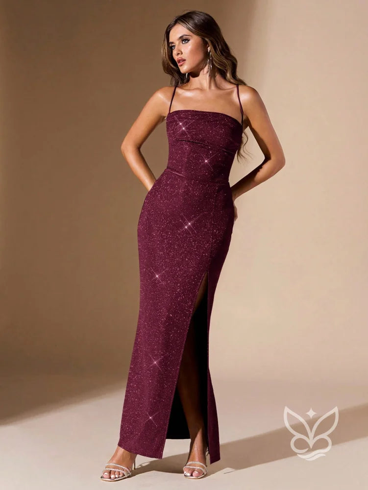 Vestido Longo Tomara Que Caia Com Fenda Lateral Vestido Longo Tomara Que Caia Com Fenda Lateral