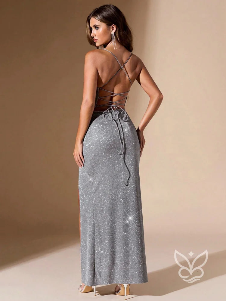 Vestido Longo Tomara Que Caia Com Fenda Lateral Vestido Longo Tomara Que Caia Com Fenda Lateral