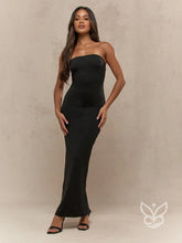 Vestido Longo Tubinho Com Fenda Nas Costas E Caimento Ajustado Preto / PP Vestido Longo Tubinho Com Fenda Nas Costas E