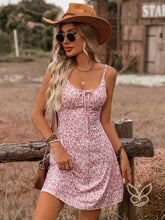 Vestido Midi Casual Com Alça Fina E Estampa Delicada Rosa Chiclete / PP Vestido Midi Casual Com Alça Fina E Estampa