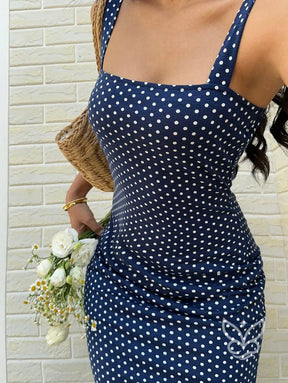 Vestido Mini Off Shoulder com Franzido no Busto e Pregas Azul Marinho / PP Vestido Mini Off Shoulder com Franzido no