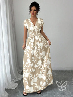 Vestido Transpassado Com Decote V E Estampa Floral Vestido Transpassado Com Decote V E Estampa Floral
