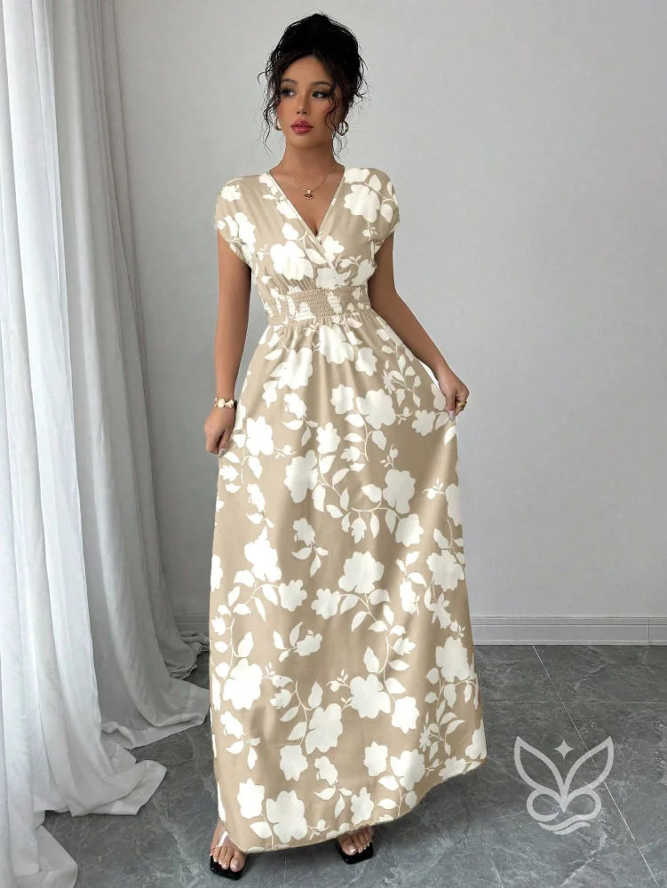 Vestido Transpassado Com Decote V E Estampa Floral Vestido Transpassado Com Decote V E Estampa Floral